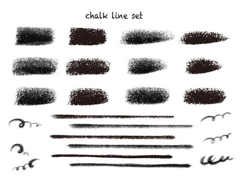 Lignes de crayon à la craie et gribouillis, traits larges, hachures. Scribble jeu de vecteurs de traits blancs. Gribouillis de charbon de bois dessinés à la main. Esquisses au crayon blanc, dessins. 