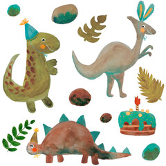 Dinosaur birthday pattern