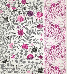 wedding card design, traditional paisley floral pattern , royal India	