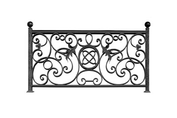 Decorative wrought iron cordon.