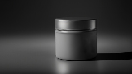 product presentation in front of gray background, front view