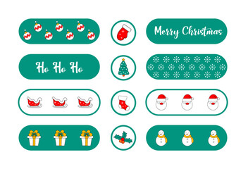 Christmas cute and beautiful set of elements, christmas mood