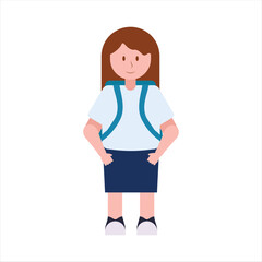 Illustration of a school girl