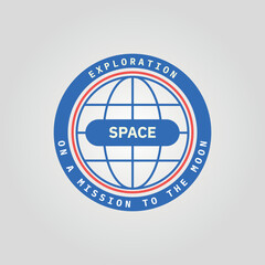 Parche o distintivo de misión espacial, astronautas de la Nasa