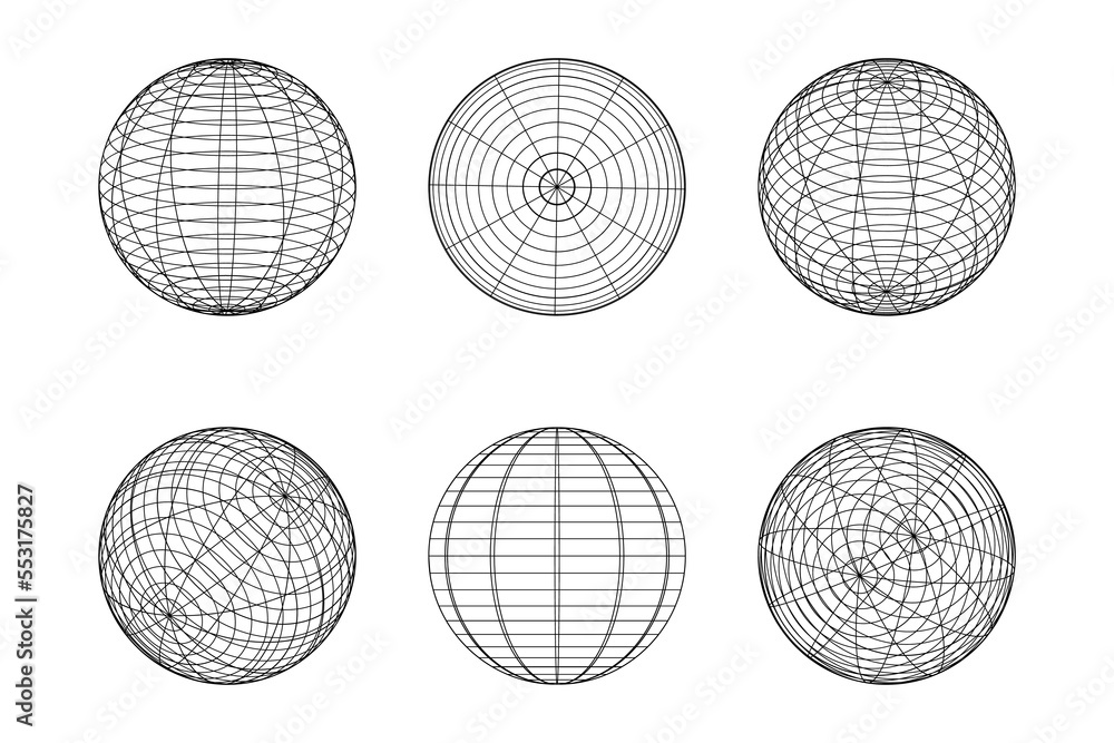 Poster geometric shape of sphere 3d design in technology style. abstract circle vector illustration.