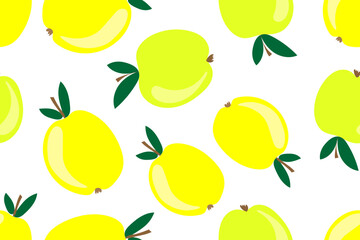 Apple seamless pattern. Vector illustration