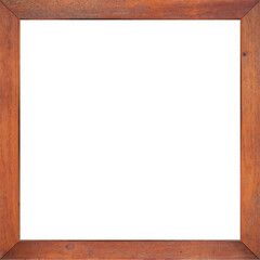 recycled wood frame with transparent empty space