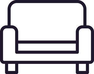 Furniture line icon on white background