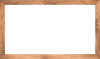 wooden photo frame with transparent background