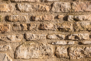 gros plan sur un mur en pierre