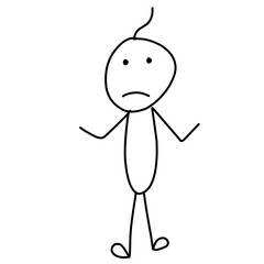 Sad stick man