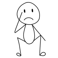 Sad stick man