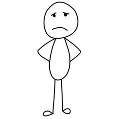 Sad stick man