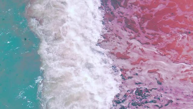 Baltic sea atlantic ocean red shores Riga aerial 