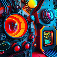 Obraz premium Fantastic Illustration: A Dreamlike Scene of Fantasy and Glow