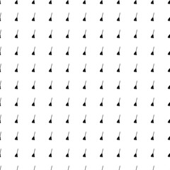 Square seamless background pattern from geometric shapes. The pattern is evenly filled with big black broom symbols. Vector illustration on white background