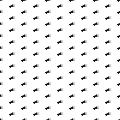 Square seamless background pattern from geometric shapes. The pattern is evenly filled with big black megaphone symbols. Vector illustration on white background