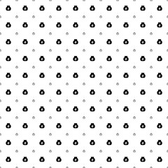 Square seamless background pattern from black instant coffee symbols are different sizes and opacity. The pattern is evenly filled. Vector illustration on white background