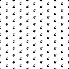 Square seamless background pattern from black noodle symbols. The pattern is evenly filled. Vector illustration on white background