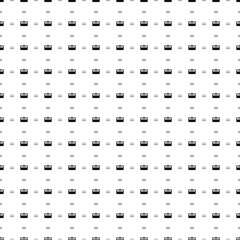 Fototapeta na wymiar Square seamless background pattern from geometric shapes are different sizes and opacity. The pattern is evenly filled with black cnc machine symbols. Vector illustration on white background