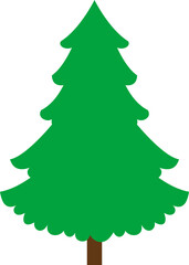 Christmas Tree. Christmas Tree and Glowing Star. Christmas Tree Illustration.