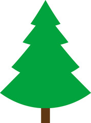 Christmas Tree. Christmas Tree and Glowing Star. Christmas Tree Illustration.
