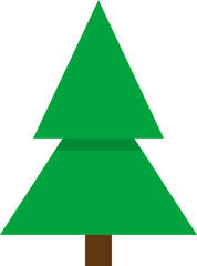 Christmas Tree. Christmas Tree and Glowing Star. Christmas Tree Illustration.