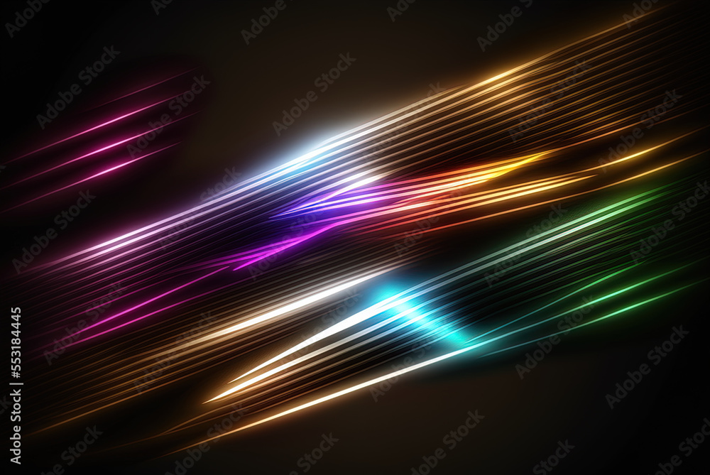 Poster lines and splotches of light background generative ai