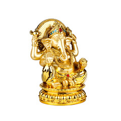 Hindu goddess Ganesha  on a white background