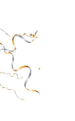 Golden Spiral Party Vector White Background.