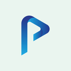 Branding Company Identity Modern Luxury logo design Letter of P