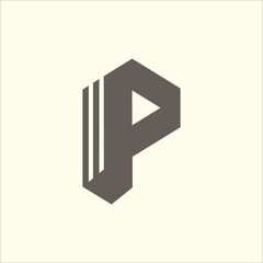 Branding Company Identity Modern Luxury logo design Letter of P
