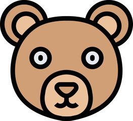 Bear Vector Icon Design Illustration