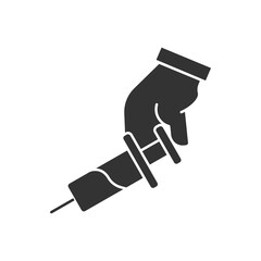 Syringe filled universal icon ui ux element sign.