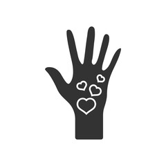 Glove filled universal icon ui ux element sign.