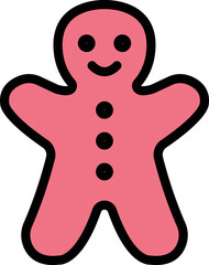 Gingerbread Vector Icon Design Illustration