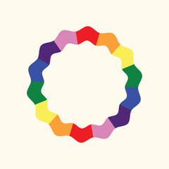 Rainbow Spectrum Round Frame Design