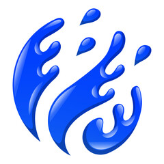 Spark water icon logo modern