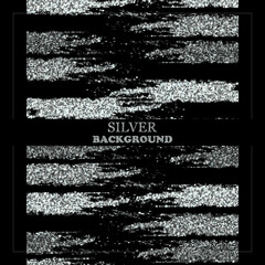 Silver background, background vector design with silver dust on black background, brush strokes, design element