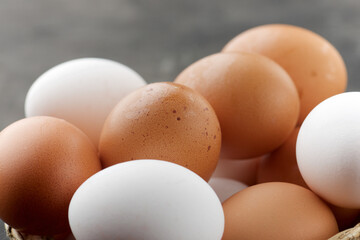 View of a group of eggs.