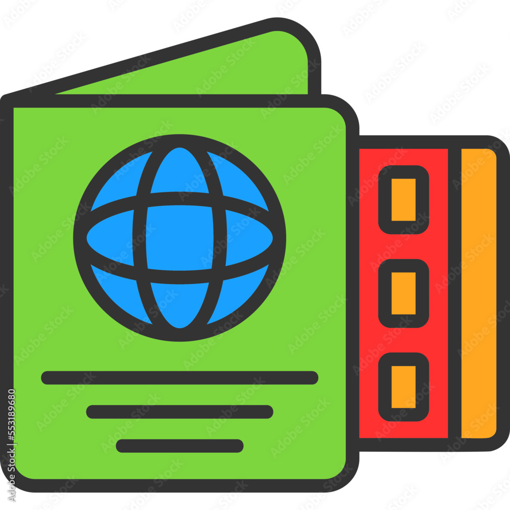 Sticker Passport Icon