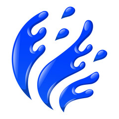 Water liquid simple vector style