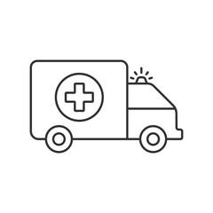 Ambulance line universal icon ui ux element sign.