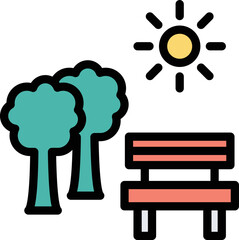 Park Vector Icon Design Illustration
