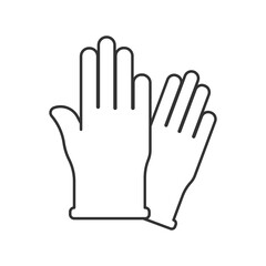 Glove line universal icon ui ux element sign.