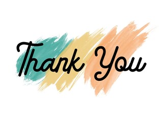 Thank You Card. Hand Written Lettering for Title, Heading, Photo Overlay, Wedding Invitation, Thank You Message.
