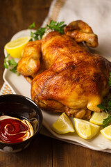 Fried chicken with delicious sauce