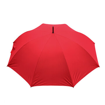 red umbrella isolated on white isolated on white background. This has clipping path.