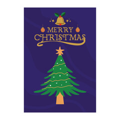 Hand drawn christmas greeting card design