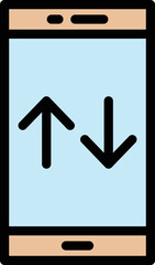 Mobile Data Vector Icon Design Illustration